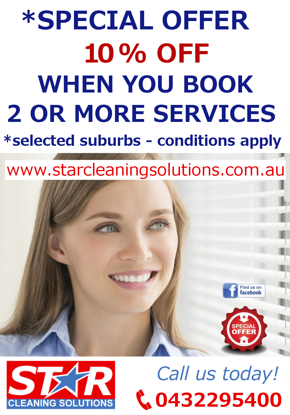 Blinds and Carpet Cleaning Offer. Call 0432295400